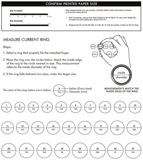 can you size up a gucci ring|Gucci jewelry size chart.